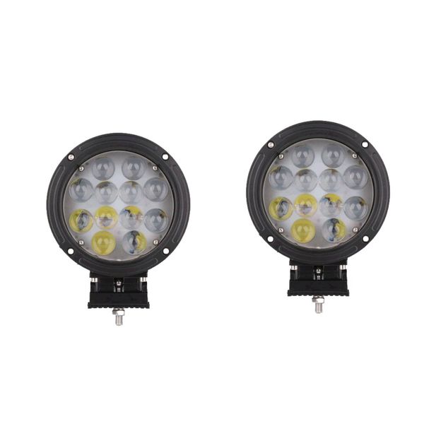 2Pcs 60W 7Inch Round LED Spotlight For Off-road SUV Jeep