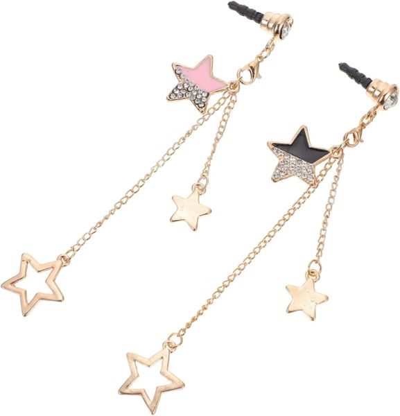 Star Pendant Dust-filtering Earphone Jack Plugs Compatible with Cell Phone