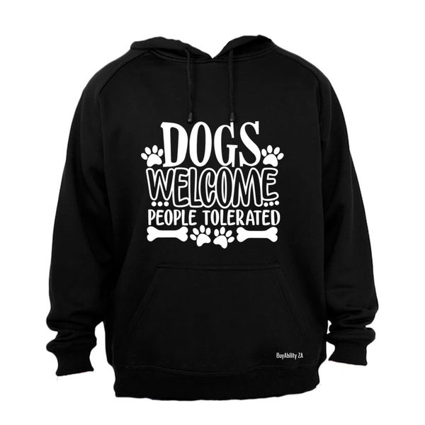 Dogs Welcome - Mens - Hoodie - Grey
