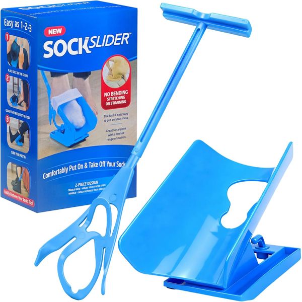 Easy On Off Sock Aid Helper Slider Kit for Elderly Pregnant Without Bending