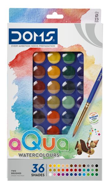 Doms Watercolour Blocks 23mm 36 Pc