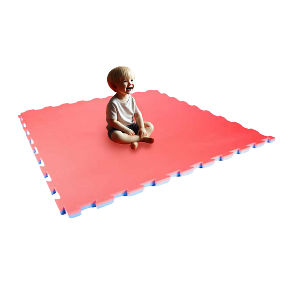 Childrens Kids Safety Superior Safety Play Foam Mat Flooring - (100cmx100cmx2cm) - Grey/Black