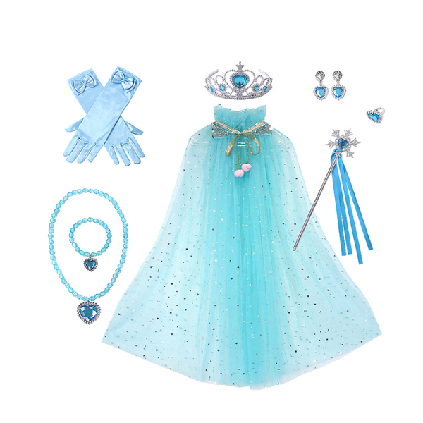 8-Piece Princess Set, Including Crown, Wand, And Jewelry. Birthday Gift