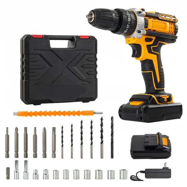 Brushless Impact Drill 32PC Set 45NM 1 Lithium Battery/Fast Charger