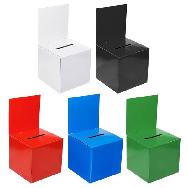 Decor Donation Raffle Cardboard Ballot Boxes Set of 5 -15cm