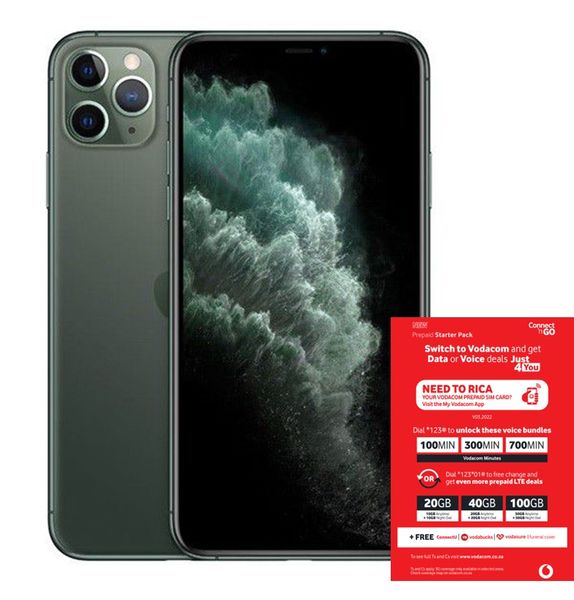 Apple iPhone 11 Pro 64GB - Green (GAN) + Vodacom SIM Card Pack
