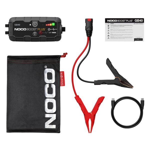 Noco GB40 Boost Plus 1000A UltraSafe 12V Lithium Jump Starter Kit