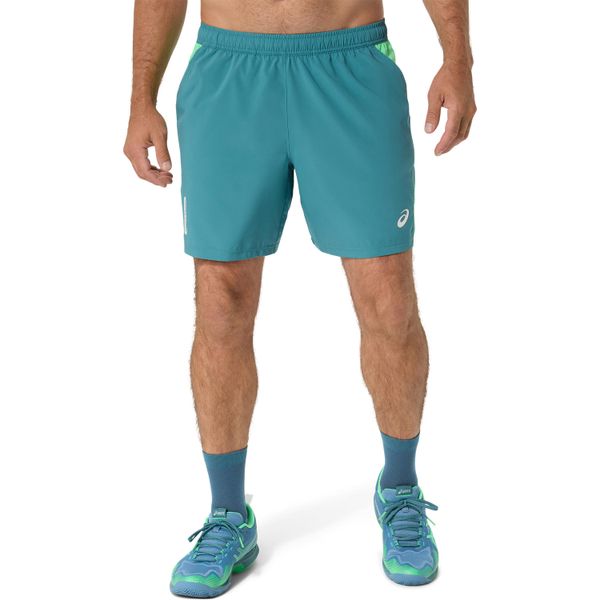 ASICS Men's COURT 7-Inch Padel Shorts - Misty Pine/Vital Green