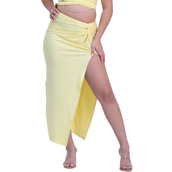 Women Midi Polyester, Spandex Skirt