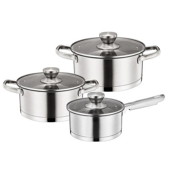 3-piece Stainless Steel Cookware Pot Set - Cdh-017