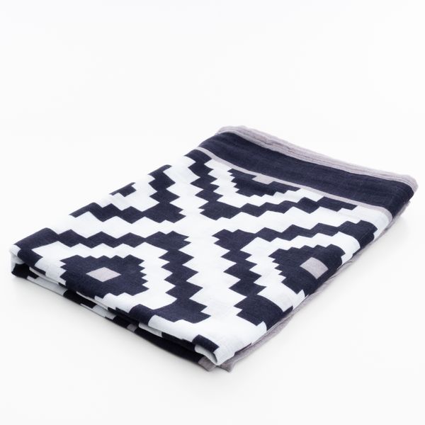 Miilk Swaddling &amp; Receiving Blankets Midnight Aztec