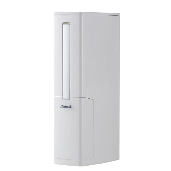 Bathroom Trash Can, Toilet Brush Set, Small Trash Can With Lid White