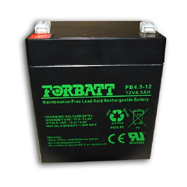 Forbatt 12v 4.5Ah VRLA Rechargeable Battery