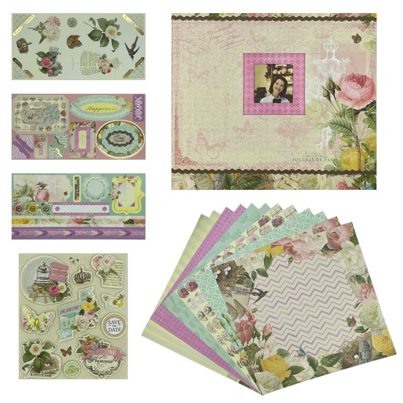 DIY Complete Scrapbook Starter Kit Pastel Flowers Buy Online in