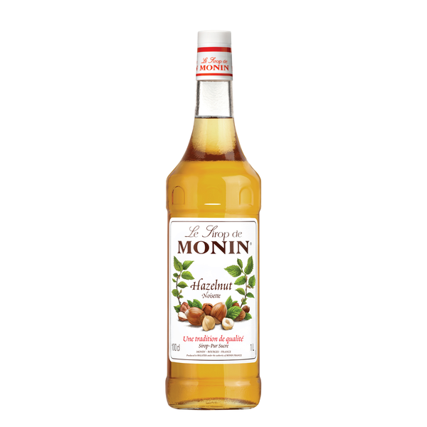 MONIN Premium Hazelnut PET 1L -Rich, Aromatic Hazelnut Flavor for Beverages