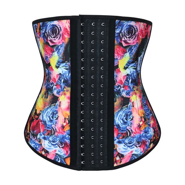 LADY DASH Traditional Waist Trainer - 9 Flexi-Steel - Flower Power