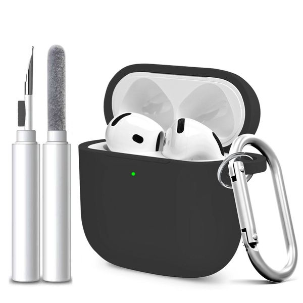 Compatible with Airpods 4 Case Cover Silicone Airpods 4th 2024 Cleaner Kit