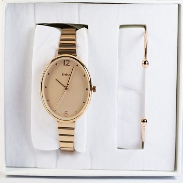 Kelso Ladies Base Metal Watch Set -Rose GoldKYF030-02