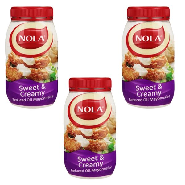 Nola Sweet &amp; Creamy Reduced Oil Mayonnaise Jar - 3 x 780g