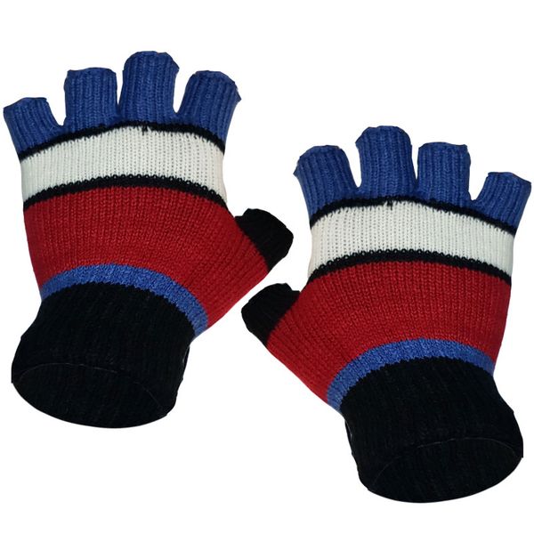 Fingerless Gloves - Red Stripe