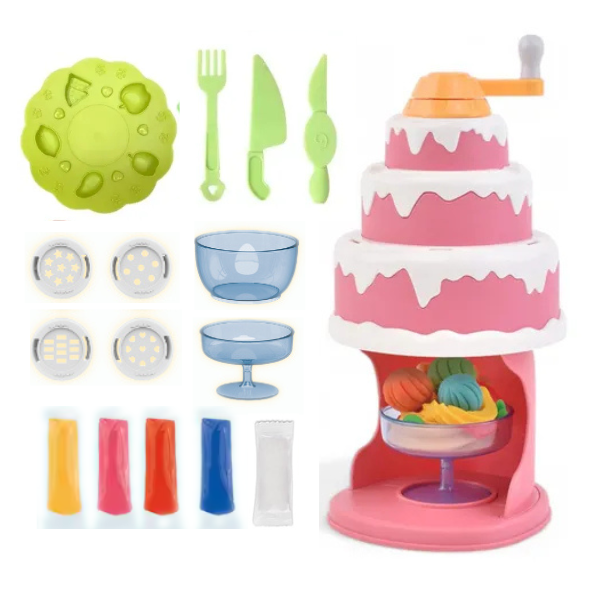Kids Cake Color Mud Ice Cream Maker Machine DIY Clay Dough Set