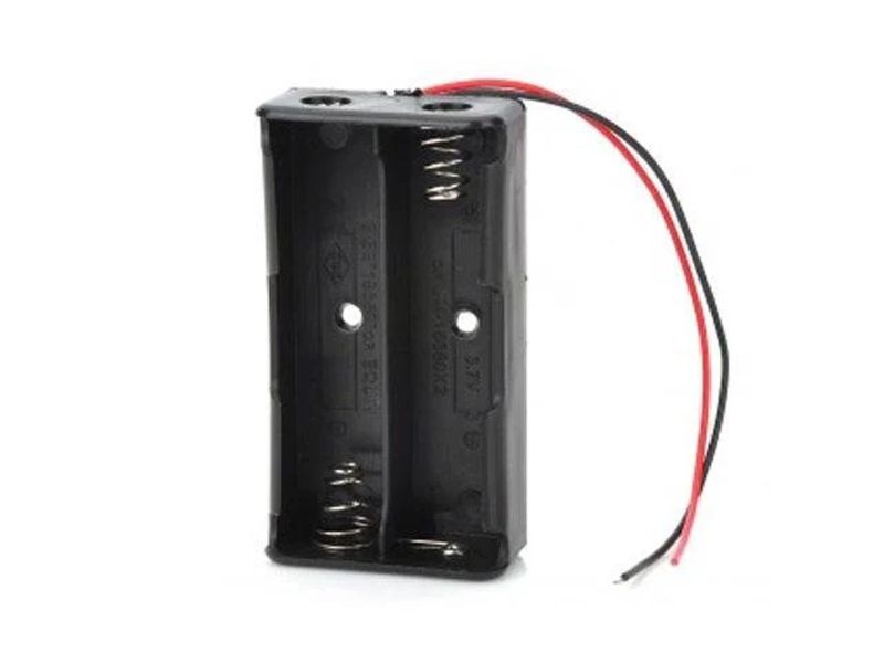 Dual 18650 Lithium Battery Holder With Wire Leads