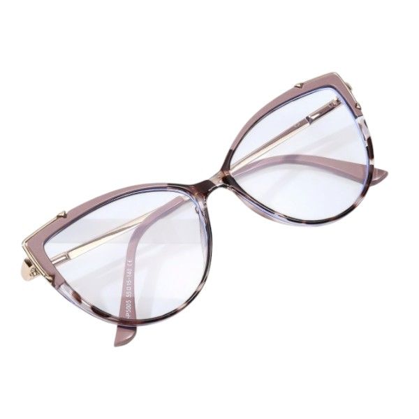 Non Prescription Cat Eye Glasses With Clear Lens - Multicolour