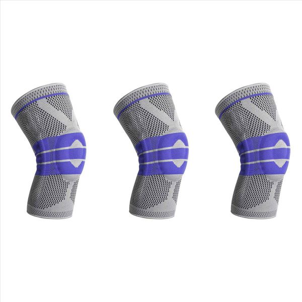 Knee Brace Knee Support Compression Sleeve With Stabilizers Blue M