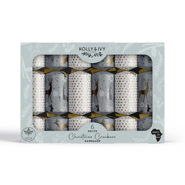 Petite - Metallics Foiled Reindeer Christmas Crackers