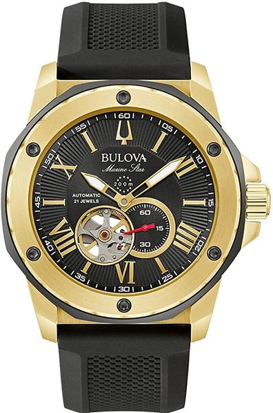 Bulova Mens Black Band Automatic Movement Watch - 98A272