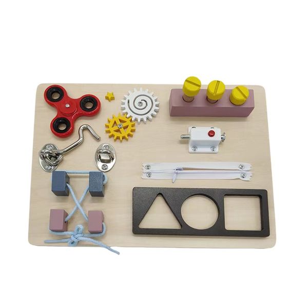 Busy Board for Toddlers - Wooden Sensory Toys