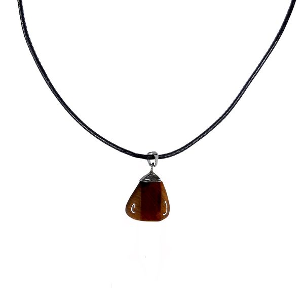 Earth Stone Collection - Polished Tigers Eye Stone Necklace
