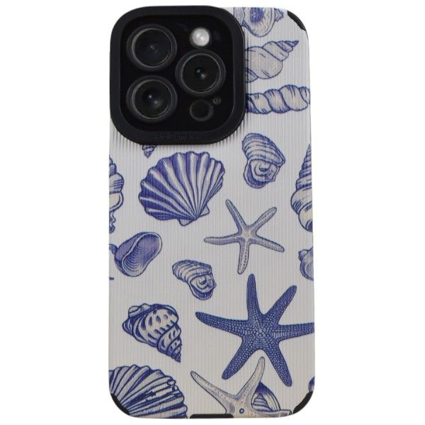 Stylish Seashell Print Design Compatible with iPhone 15 Pro