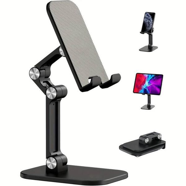 Adjustable foldable desktop phone stand, suitable for taller iPhones,