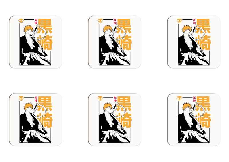 Bleach Ichigo Coaster Set - 6 Pack