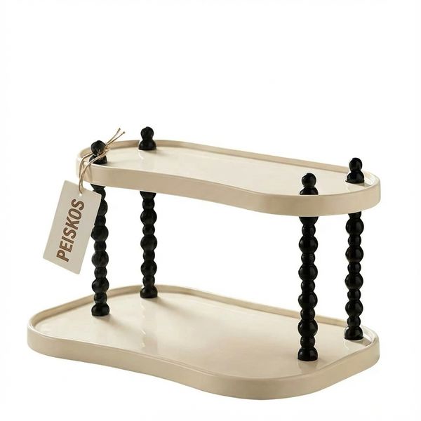 PEISKOS Multifunctional Desktop Organizer Rack for Kitchen Bathroom Makeup