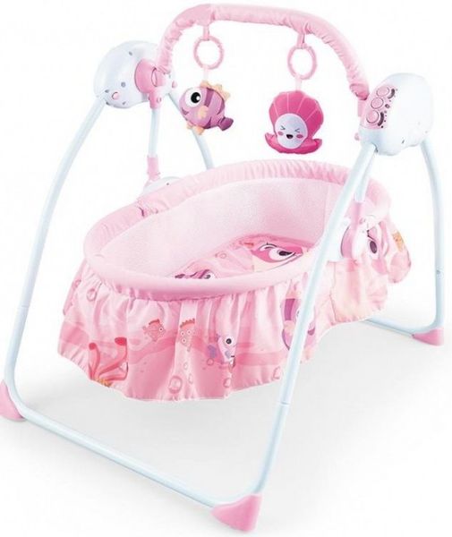 Baby Cradle Electric Smart Automatic Swing Baby Crib- Pink