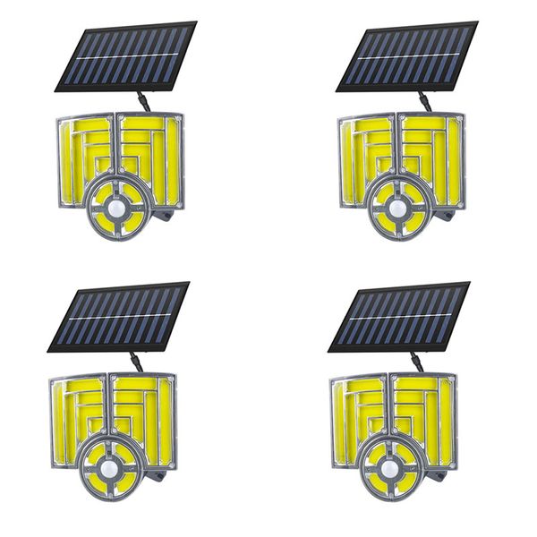4x Solar Induction Adjustable Head Light 16COB with Remote Control FA-120A