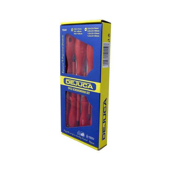 SCREWDRIVER SET ELECTRICIAN 1000V 7/pce DEJUCA