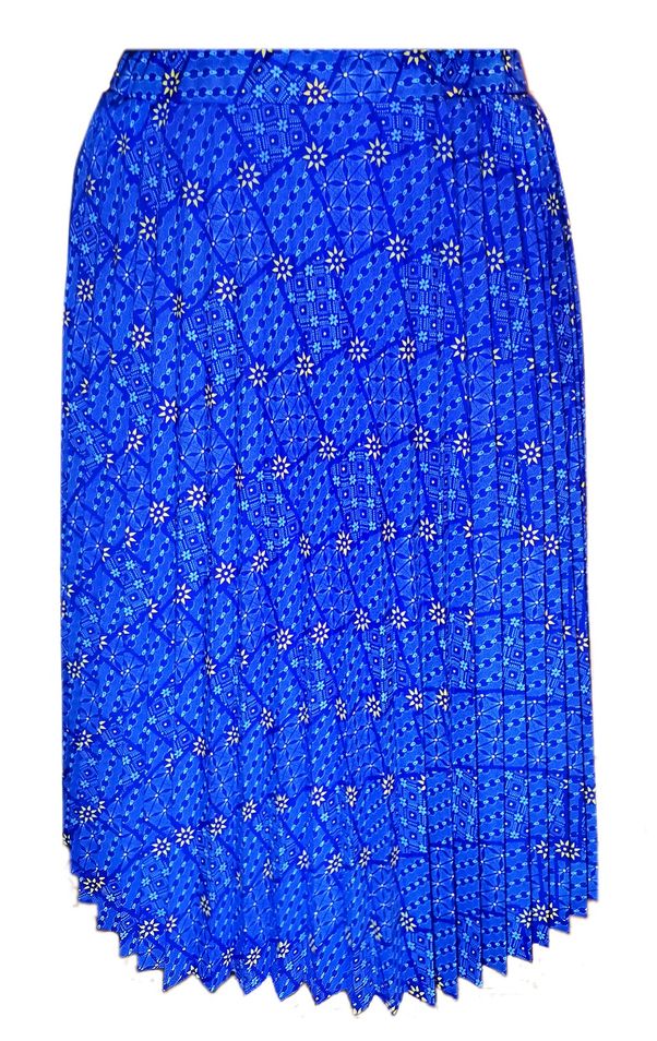 Indigo Blue Shwe Shwe Pleated Knee Length Skirt | Shop Today. Get it ...