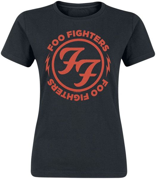 Rock Ts Foo Fighters - Logo Red Circle Ladies