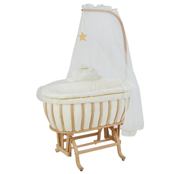 Baby Cradle Cot/Crib, Beech Wood