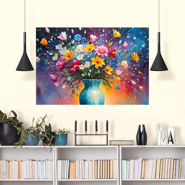 Woodly FLOWER Digital Reprint Single 55 cm x 70 cml Wall Art