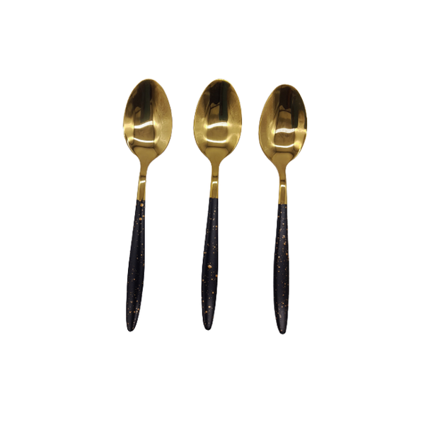 Set of 3 Golden Desert Spoons