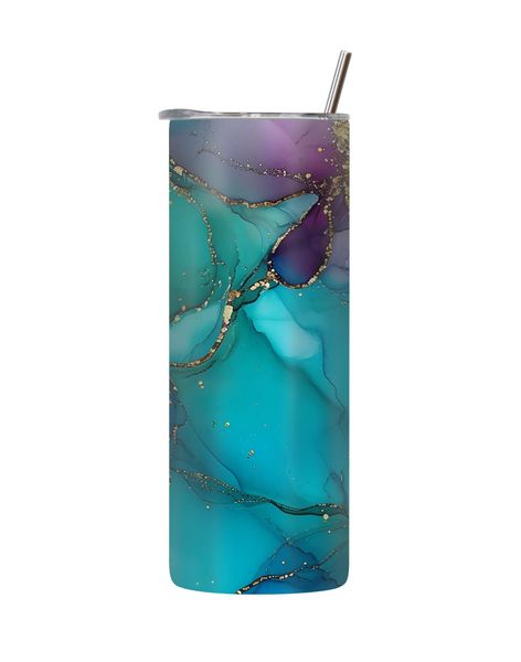 Gold 20 Oz Tumbler with Lid and Straw Trendy Pattern Graphic Present 227