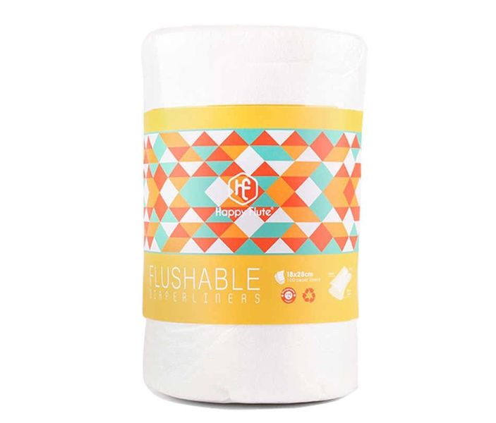 Happy Flute, Flushable liners, 100% biodegradable