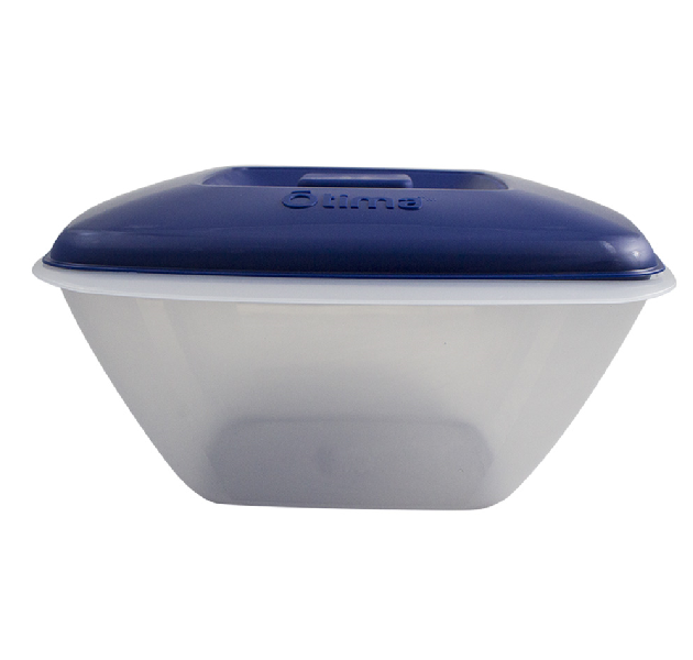 Kitro Blue Lid Storage Salad Square Containers 7lt