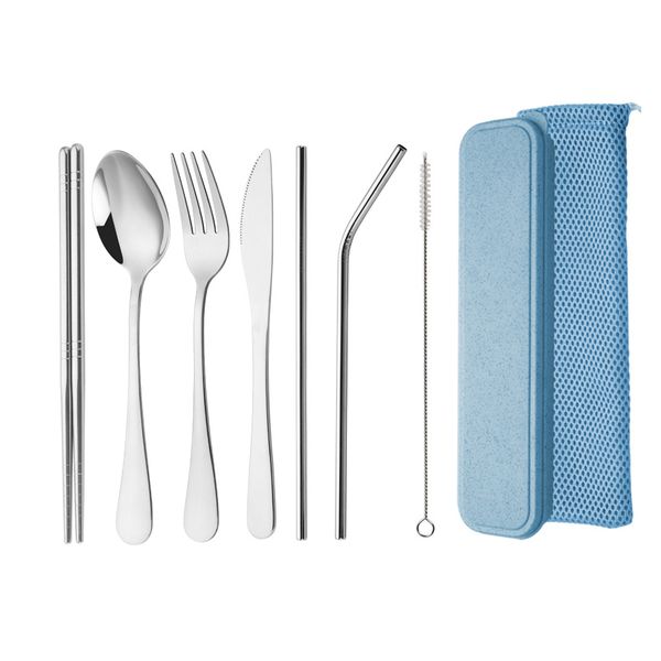 Blue Fork and Knife Traveling Set (FKS-001-BL)