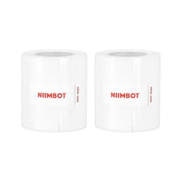Niimbot - B1/B21/B3S - 50x50mm - White Round - 2 Pack (150 Labels Per Roll)