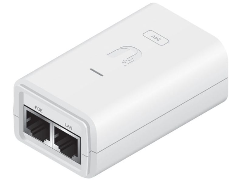 Ubiquiti PoE Adapter 1xGE 1xPoE 24V 0.3A | POE-24-7W
